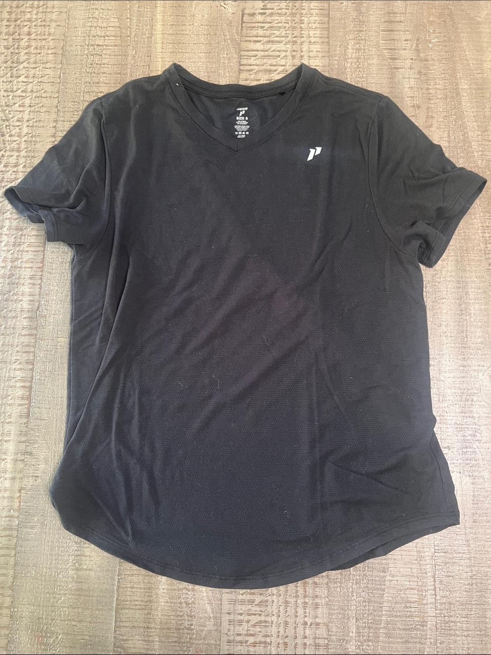 Men's Black V-Neck Performance Tee